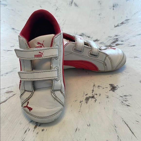 Toddler Size 9 Pink and White Puma Shoes - Picture 1 of 6